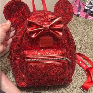 Disney Red Sequin Kids Backpack